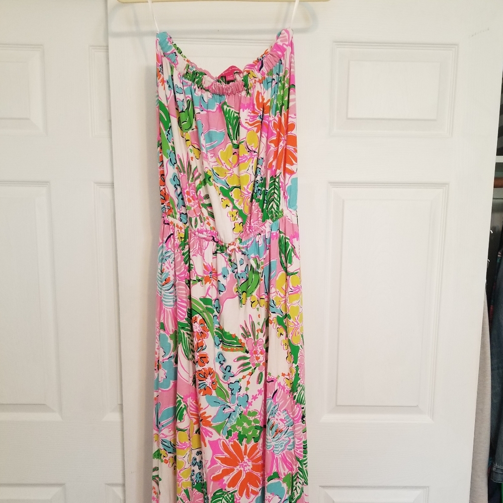 Strapless maxi dress